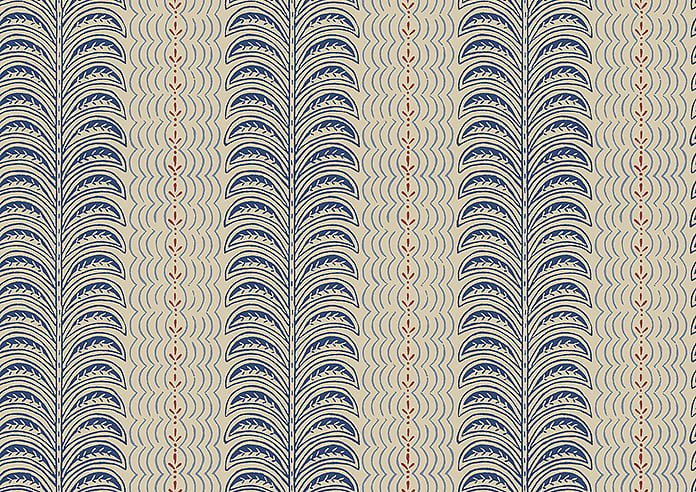 Land & Shore Fintra Stripe, Blue Red - Roman Blind - Image 7